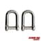 Extreme Max Extreme Max 3006.8396.2 BoatTector Stainless Steel D Shackle with No-Snag Pin - 5/16", 2-Pack 3006.8396.2 - alternate 1